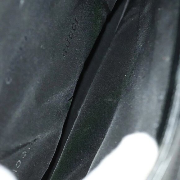 GUCCI Hand Bag Nylon Black Silver 015 3707 Auth 118899 - Picture 13 of 16